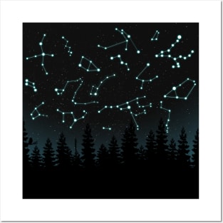 Constellations V2 (Trees are Transparent) Posters and Art